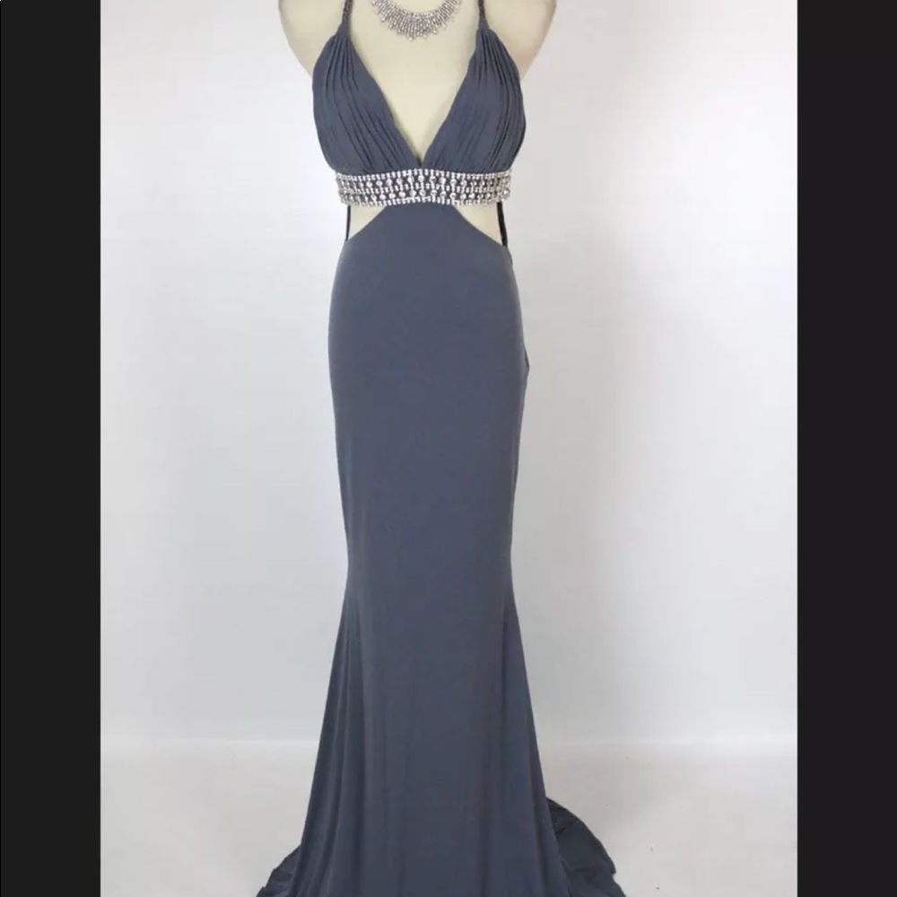 Gray Jovani dress- prom dress